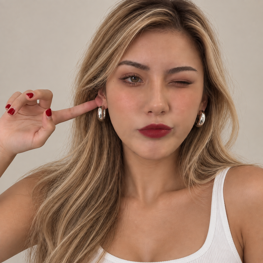 Thick Hoop Earrings