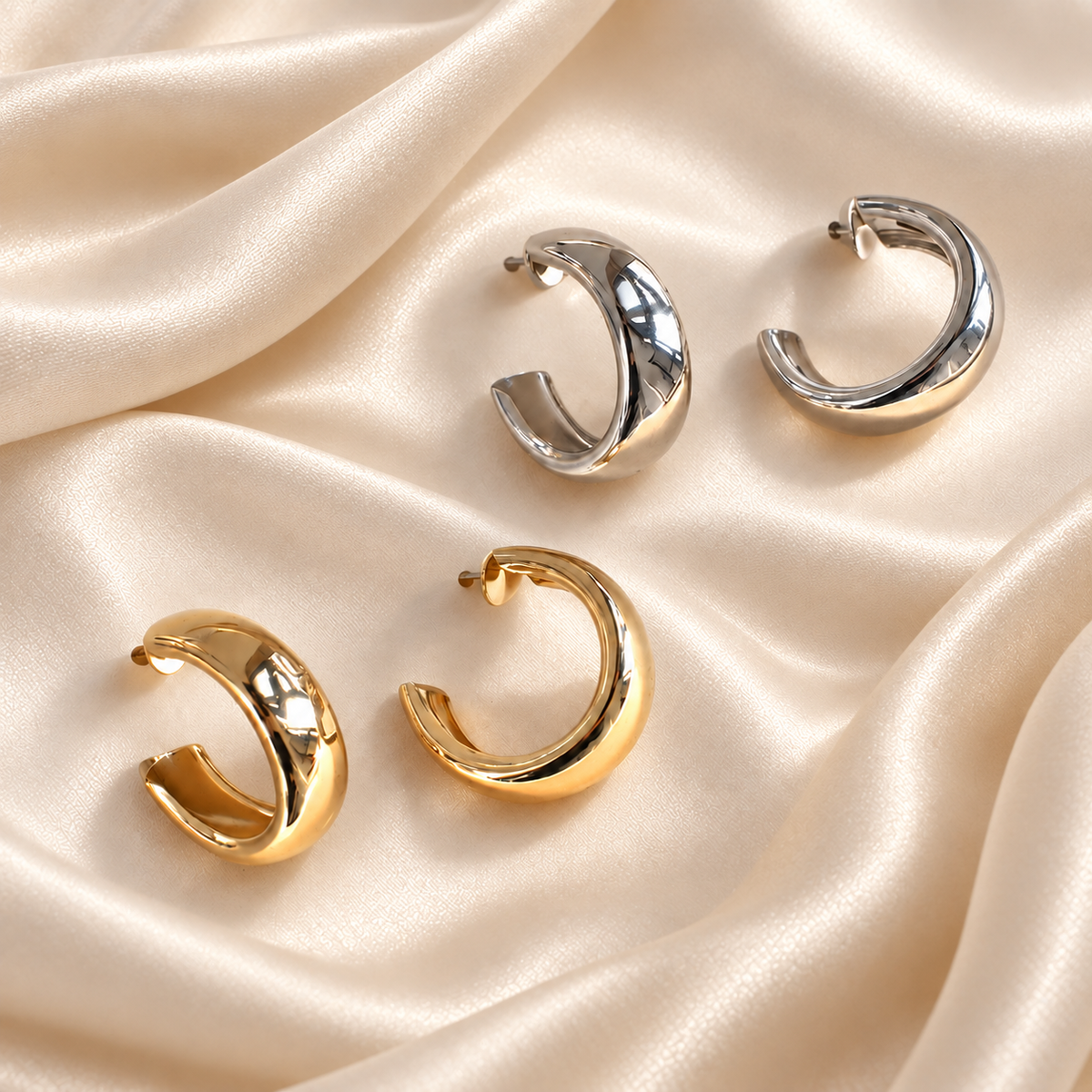 Thick Hoop Earrings