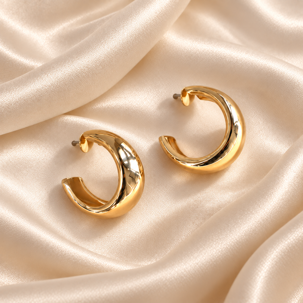 Thick Hoop Earrings